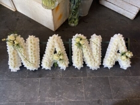 White Classic Letters