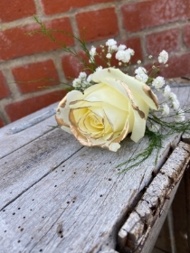 Gold Avalanche Rose Buttonhole