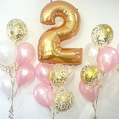 Giant Gold Foil Number Balloon