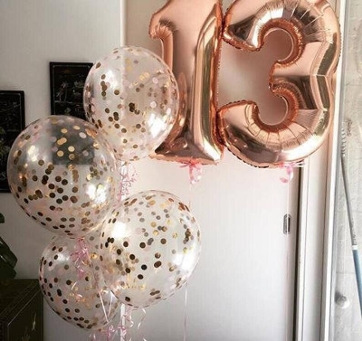 Giant Rose Gold Foil Number Balloon