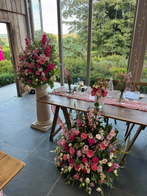 Shades of Pink Front Facing Arrangements
