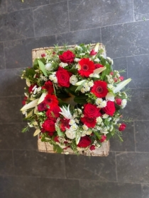 Red and White Wreath