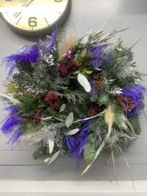 Luxury Feather Christmas Door Wreath