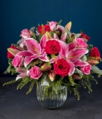 Red Rose & Pink Lily Bouquet