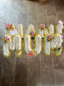 Yellow and Pink luxury corsage sprays create your own word
