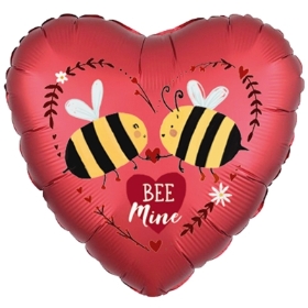 18 inch Bee Mine Heart Foil Balloon
