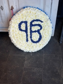 Blue Ek Onkar Cushion