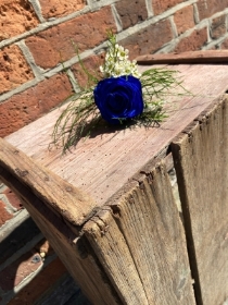 Blue Rose Buttonhole