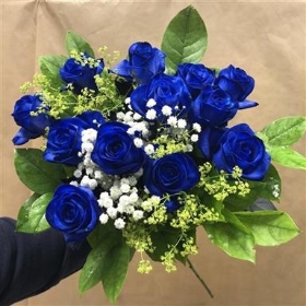 Blue Rose Handtied