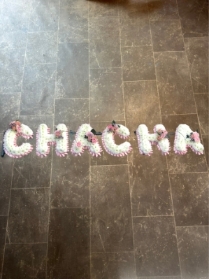 Cha Cha tribute with corsage sprays