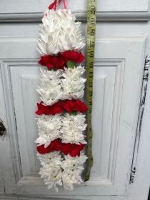 Classic Red Carnation & White Garland