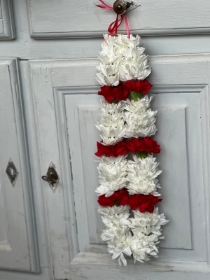 Classic Red Carnation & White Garland