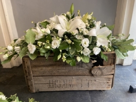 White Lily  Coffin Spray