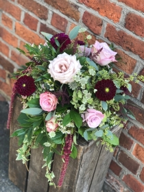 Deep Red and Pinks Bridal Bouquet