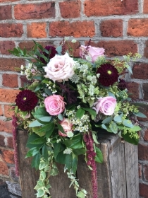 Deep Red and Pinks Bridal Bouquet