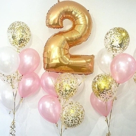 Giant Gold Foil Number Balloon