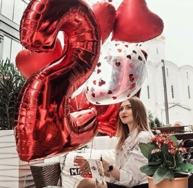 Giant Red Foil Number Balloon