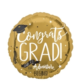 Gold Graduation Helium Balloon
