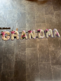 Grandma tribute  with corsage sprays