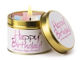 Lily Flame Happy Birthday Candle
