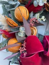 Luxury Red Velvet  Christmas Door Wreath