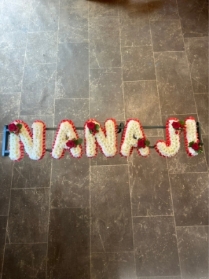 Nana Ji tribute with corsage sprays