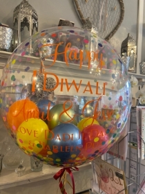 Personalised Diwali bubble balloon