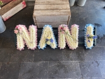 Pale pink & Light Blue Classic Letters