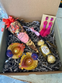 Pink Earrings Diwali Box