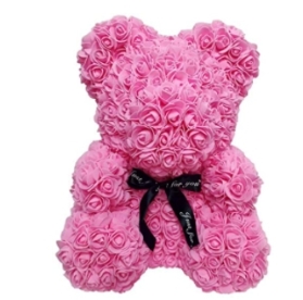 Pink Forever Rose Bear