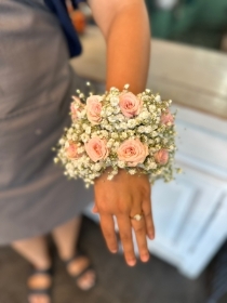 Pink Rose Floral Bridal Bangles Gajre Mehndi Flower Bracelets