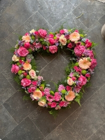 Pinks and Peaches Open Heart