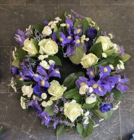 Purple and White Wreath