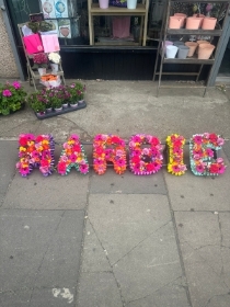 Rainbow Mixed Flower Letters