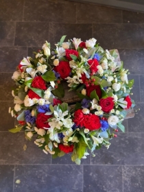 Red, Blue & White Wreath