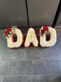 Red Classic Letters with Alternative Corsages