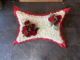 Red Rose Solid Based Pillow