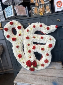 Red Spray Rose Dotted Ek Onkar