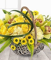 Sunshine Yellows Basket