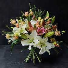 White & Pink Lily Bouquet