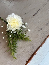 White Carnation buttonhole