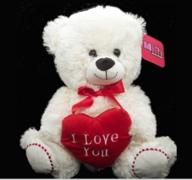 White Heart I Love You Bear 30cm