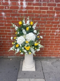 Yellow & White Front Facing Arrangements