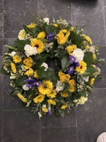 Yellow and Purple Wreath