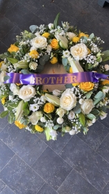 Yellow and White Wreath