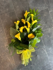 Yellow Calla Lily Tied Sheaf